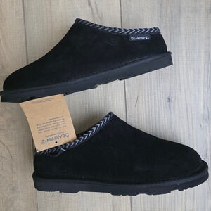 Bearpaw Tabitha Black Soft Wool Blend Lined Slippers Women Sz 10